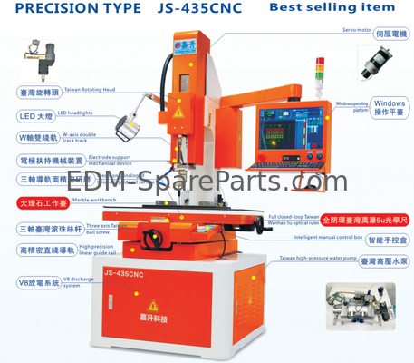 JS-435CNC Jiasheng hassas EDM sondaj makinesi Otomatik 450 * 350mm